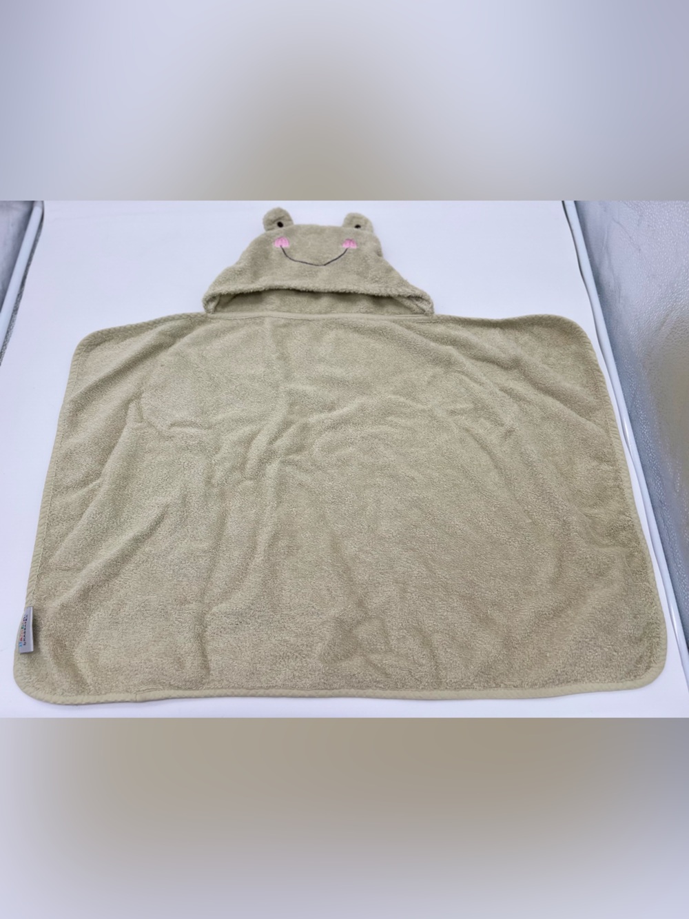 Bambini Little Frog Baby Girl Bathrobe Green 100% Cotton